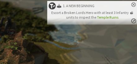 Okienko przedstawia jedno z aktywnych zadań - Interface | Podstawy Endless Legend - Endless Legend - poradnik do gry