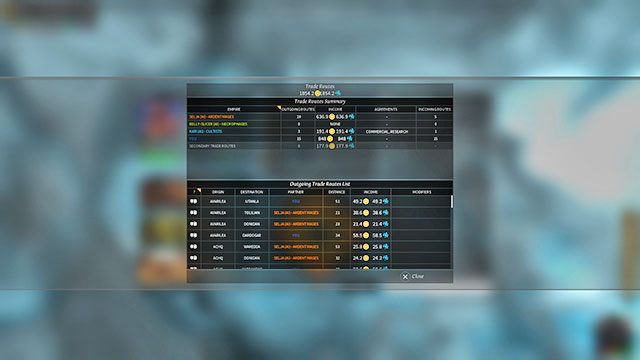 Ekran szlaków handlowych. - Handel | Zarządzanie imperium w Endless Legend - Endless Legend - poradnik do gry