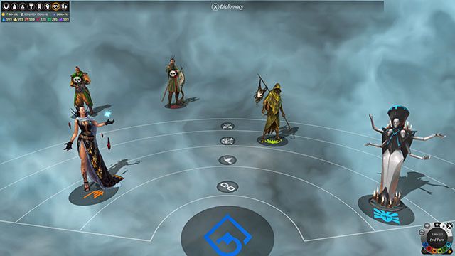 Ekran dyplomacji. - Dyplomacja | Zarządzanie imperium w Endless Legend - Endless Legend - poradnik do gry