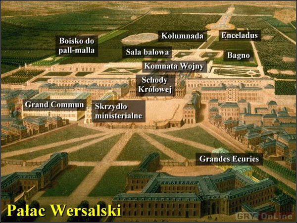 UWAGA: Nazwy kolejnych fragmentów niniejszego opisu są przeważnie tożsame z nazwami sejwów wykonywanych w danym momencie - Poradnik do gry - Mapa Pałacu Wersalskiego | Wersal 2 Testament Króla - Wersal 2: Testament Króla - poradnik do gry