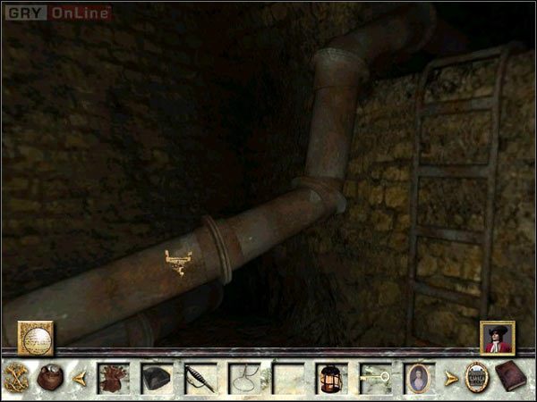 Chowając się przed przemierzającym tunele strażnikiem urywasz drabinę i dajesz ujście wodzie, która zaczyna zalewać tunele - Część 5 | Opis przejścia | Wersal 2 Testament Króla - Wersal 2: Testament Króla - poradnik do gry