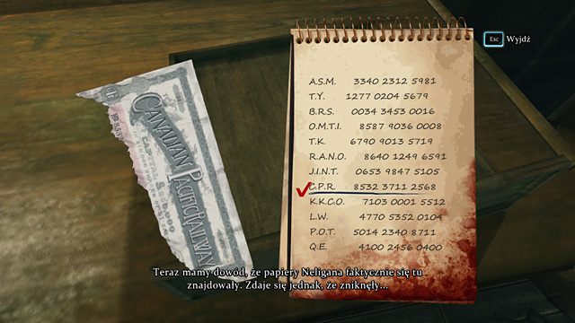 Właściwy skrót zaznaczony. - Przeszukaj rzeczy Liama Hurtleya oraz Johna Neligana i przesłuchaj obu podejrzanych - Los Czarnego Piotra - Sherlock Holmes: Zbrodnia i kara - poradnik do gry