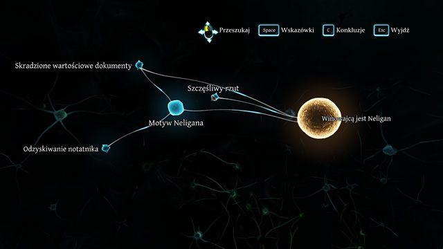 Przy założeniu szczęśliwego rzutu możesz już w tym momencie zakończyć śledztwo (niekoniecznie prawidłowym wnioskiem). - Przeszukaj rzeczy Liama Hurtleya oraz Johna Neligana i przesłuchaj obu podejrzanych - Los Czarnego Piotra - Sherlock Holmes: Zbrodnia i kara - poradnik do gry