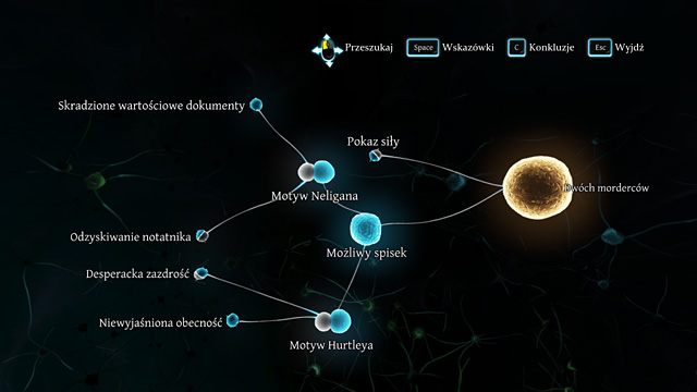Przy założeniu motywów obu panów oraz pokazu siły możesz już w tym momencie zakończyć śledztwo (niekoniecznie prawidłowym wnioskiem). - Dowiedz się, co ukrywa Liam Hurtley - Los Czarnego Piotra - Sherlock Holmes: Zbrodnia i kara - poradnik do gry