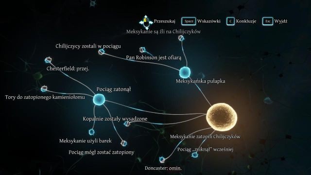 Prawidłowy wynik śledztwa. - Finalna dedukcja - Zagadka na torach - Sherlock Holmes: Zbrodnia i kara - poradnik do gry