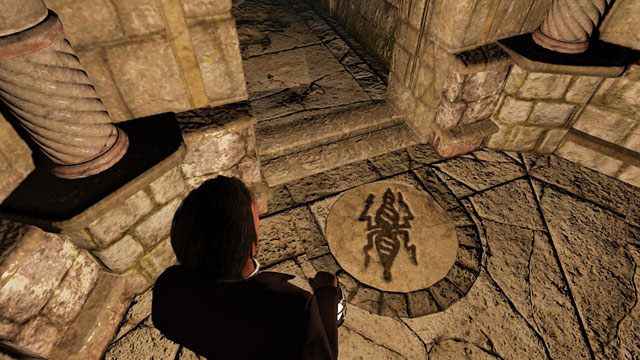 Symbol z czwartego stopnia inicjacji. - Przeszukaj mitreum - Krwawa łaźnia - Sherlock Holmes: Zbrodnia i kara - poradnik do gry