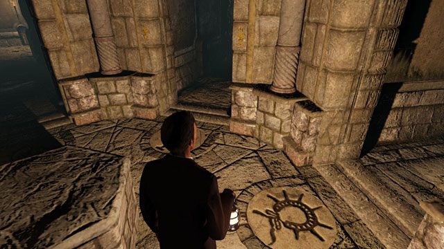 Symbol z szóstego stopnia inicjacji. - Przeszukaj mitreum - Krwawa łaźnia - Sherlock Holmes: Zbrodnia i kara - poradnik do gry