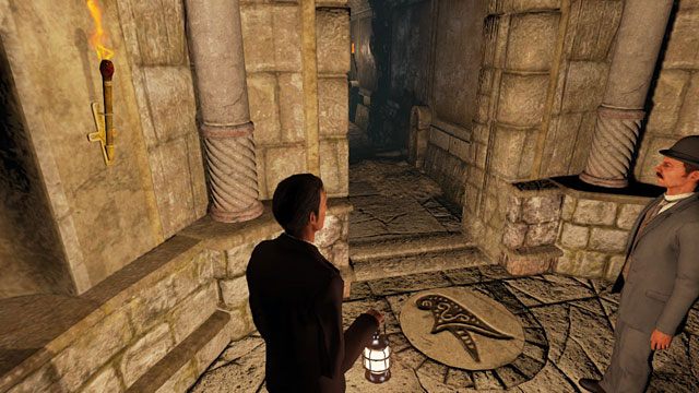 Symbol z siódmego stopnia inicjacji. - Przeszukaj mitreum - Krwawa łaźnia - Sherlock Holmes: Zbrodnia i kara - poradnik do gry