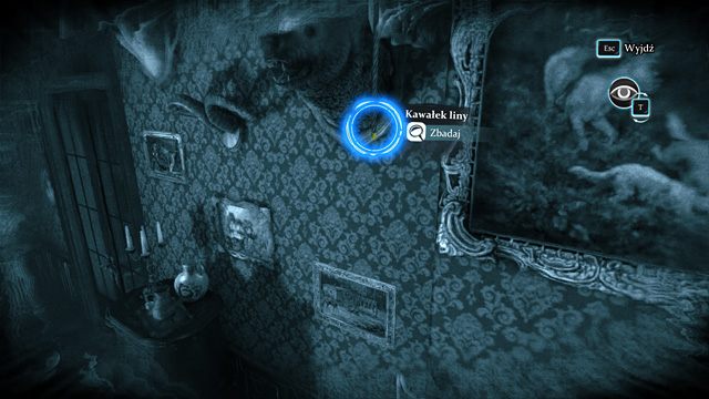 Ucięty koniec liny. - Rozejrzyj się po jadalni - Afera w Abbey Grange - Sherlock Holmes: Zbrodnia i kara - poradnik do gry