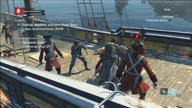 By zakończyć abordaż, będziesz musiał wybić kilku przeciwników na wrogim okręcie. - Abordaż | Walka na morzu w Assassins Creed Rogue - Assassins Creed: Rogue - poradnik do gry