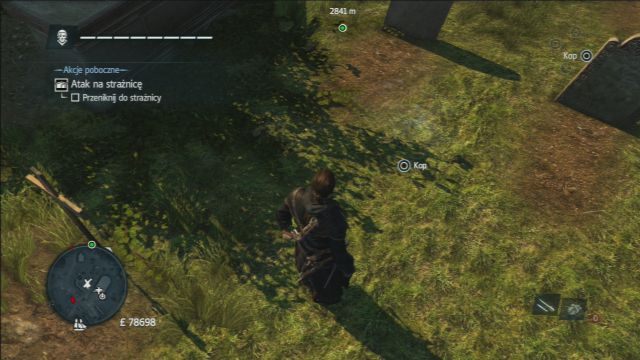 A tu miejsce w terenie, gdzie należy kopać. - Tablety | Przedmioty do zebrania | Assassins Creed Rogue - Assassins Creed: Rogue - poradnik do gry