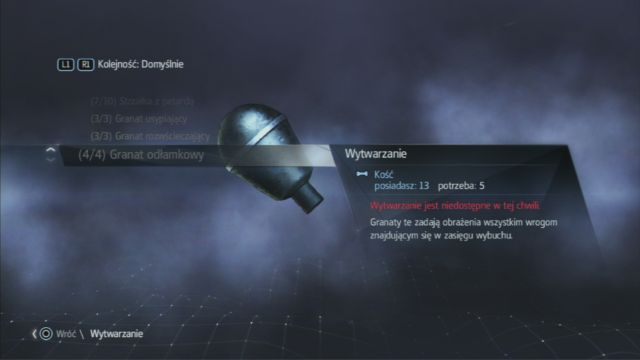 Granat odłamkowy z kości zwierząt? Czemu nie! - Wytwarzanie przedmiotów | Dodatkowe aktywności w Assassins Creed Rogue - Assassins Creed: Rogue - poradnik do gry