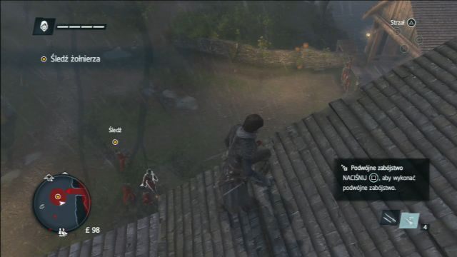 Wykorzystaj dachy, by śledzić żołnierza ze skrzynką. - 03 - Niech stanie się światłość | Sekwencja 2 | Solucja Assassins Creed Rogue - Assassins Creed: Rogue - poradnik do gry
