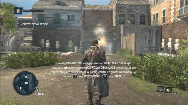 Wyrzutnia granatów to kozacka broń. - 04 - Przyjaciół trzymaj blisko | Sekwencja 3 | Solucja Assassins Creed Rogue - Assassins Creed: Rogue - poradnik do gry