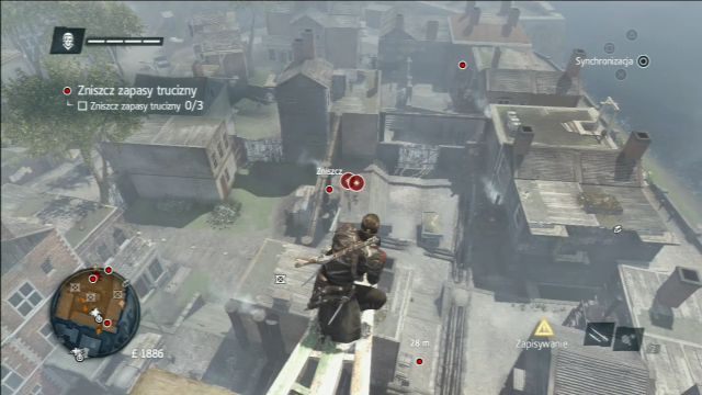 Znalezienie punktu widokowego znacznie ułatwia to zadanie. - 04 - Przyjaciół trzymaj blisko | Sekwencja 3 | Solucja Assassins Creed Rogue - Assassins Creed: Rogue - poradnik do gry