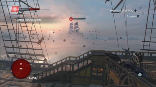 Wystarczy spojrzeć na deszcz kul armatnich, które wystrzela ten statek... - 01 - Liniowce | Sekwencja 5 | Solucja Assassins Creed Rogue - Assassins Creed: Rogue - poradnik do gry