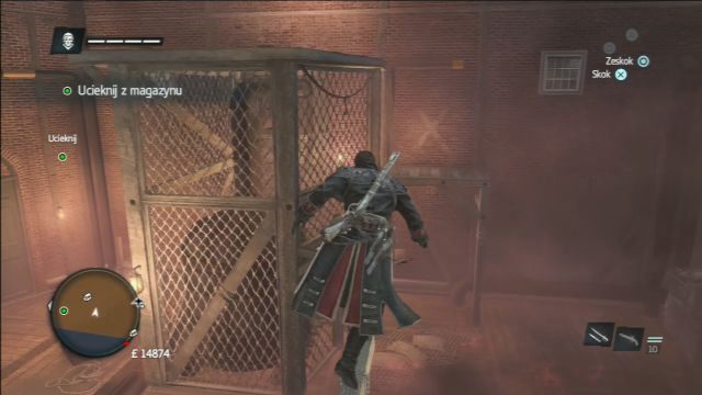 Wyjście z tej lokacji jest dość upierdliwe... - 02 - Stalowe pieszczoty | Sekwencja 6 | Solucja Assassins Creed Rogue - Assassins Creed: Rogue - poradnik do gry