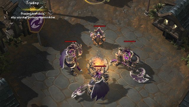 W Nawiedzonych Kopalniach występuje tylko jeden obóz Rycerzy, który usytuowany jest na samym środku mapy - Haunted Mines/Nawiedzone Kopalnie | Rodzaje i opis map | Heroes of the Storm - Heroes of the Storm - poradnik do gry