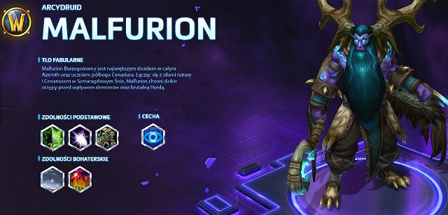 Podstawowe informacje - Malfurion | Bohaterowie polecani na start | Heroes of the Storm - Heroes of the Storm - poradnik do gry