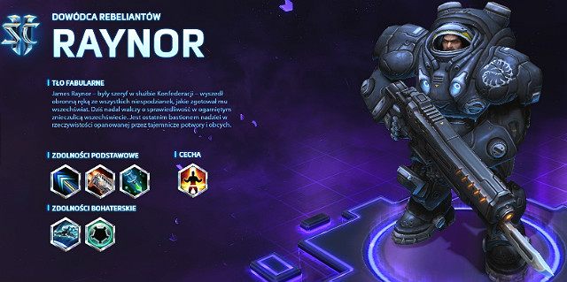 Podstawowe informacje - Raynor | Bohaterowie polecani na start | Heroes of the Storm - Heroes of the Storm - poradnik do gry
