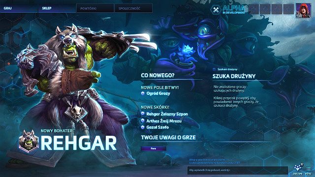 Z poziomu głównego ekranu gry można uzyskać dużo ciekawych informacji - Rozpoczęcie rozgrywki | Jak zacząć? | Heroes of the Storm - Heroes of the Storm - poradnik do gry