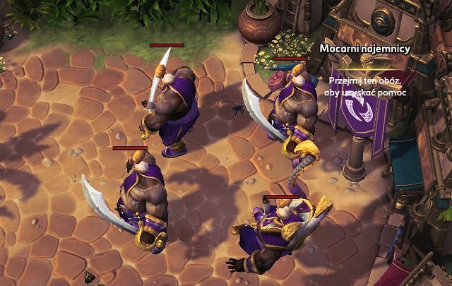 Ci muskularni najemnicy, podobnie jak rycerze z innych map, atakują w zwarciu więc pushują linię przeciwnika siekając wszystko na swojej drodze - Sky Temple/Podniebna Świątynia | Rodzaje i opis map | Heroes of the Storm - Heroes of the Storm - poradnik do gry