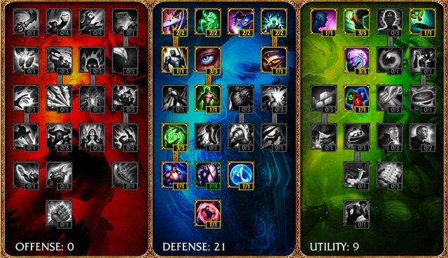 Drzewko Defensywne - Specjalizacje/Masteries | Hecarim | League of Legends - League of Legends - poradnik do gry