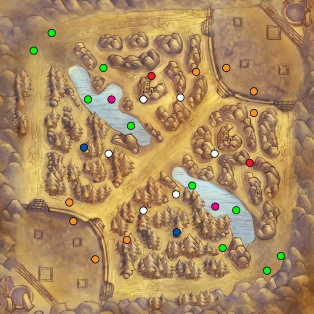 Mapa powyżej pokazuje typowe umiejscowienie wardów na mapie, zakładając, że gramy drużyną niebieskich - Wardowanie | Braum | League of Legends - League of Legends - poradnik do gry