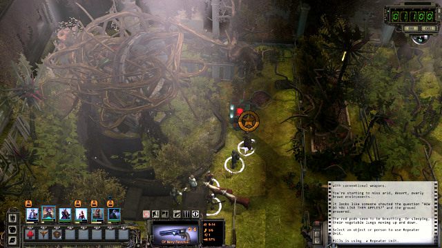 Otwórz ekwipunek i przypisz wzmacniak do paska szybkiego wyboru, a następnie wybierz go i kliknij na panelu jak na obrazku - Zadanie główne - zamontuj wzmacniak | Agrocentrum | Wasteland 2 - Wasteland 2 - poradnik do gry