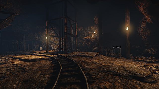 W pomieszczeniu po prawej stronie widać stojak na kilofy - zbadaj (inspect) go - Morderstwo w kopalni | Opis przejścia Zaginięcie Ethana Cartera - Zaginięcie Ethana Cartera - poradnik do gry