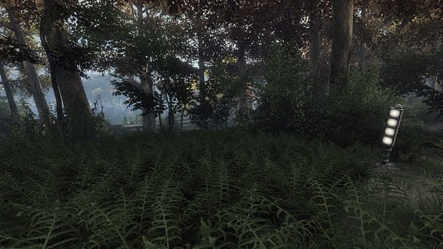 Idąc wzdłuż torów natrafisz na koleją stertę kamieni, w oddali zobaczysz dwa wagony towarowe - Kosmiczna kapsuła | Opis przejścia Zaginięcie Ethana Cartera - Zaginięcie Ethana Cartera - poradnik do gry