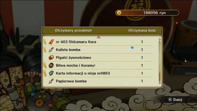 Loteria pozwala na wylosowane ciekawych nagród. - Eksploracja wyspy klasa D - Światowy Turniej Ninja - Klasa D - Naruto Shippuden: Ultimate Ninja Storm Revolution - poradnik do gry