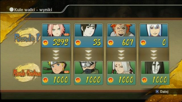 Kule walki z poszczególnych rund kumulują się - Eliminacje klasy D - Światowy Turniej Ninja - Klasa D - Naruto Shippuden: Ultimate Ninja Storm Revolution - poradnik do gry