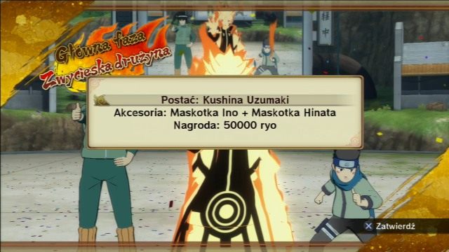 Jak po każdym finale, możesz wybrać interesującą cię nagrodę. - Główna faza turnieju klasy B - Światowy Turniej Ninja - Klasa B - Naruto Shippuden: Ultimate Ninja Storm Revolution - poradnik do gry