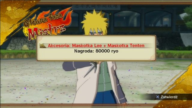 Wybór nagrody za ukończenie turnieju klasy A. - Eliminacje i główna faza klasy A - Światowy Turniej Ninja - Klasa A - Naruto Shippuden: Ultimate Ninja Storm Revolution - poradnik do gry