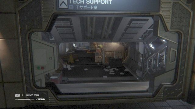 Po aktywacji konsoli skręć w prawo i przejdź przez tamtejsze drzwi - Uwięź istotę w serwerowni | Opis przejścia Obcy Izolacja - Obcy: Izolacja - poradnik do gry