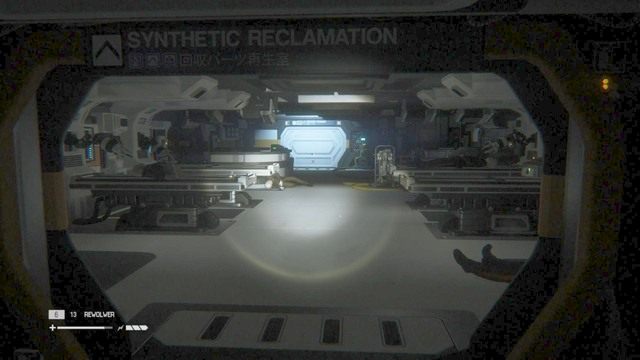 Udaj się do centralnego pomieszczenia i spróbuj przejść przez drzwi - Znajdź Samuelsa w dziale Seegson Synthetics | Opis przejścia Obcy Izolacja - Obcy: Izolacja - poradnik do gry