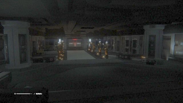 Wyjdź z szybu i odblokuj tamtejsze drzwi po czym skręć w lewo i przejdź obok nieaktywnych androidów - Znajdź Samuelsa w dziale Seegson Synthetics | Opis przejścia Obcy Izolacja - Obcy: Izolacja - poradnik do gry