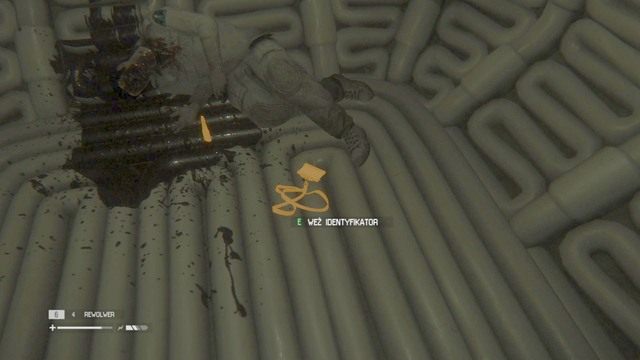 Identyfikator leży w małym pokoju przy zwłokach - Ośrodek medyczny San Cristobal - Oddział Intensywnej terapii | Zaginione osoby i dzienniki - Obcy: Izolacja - poradnik do gry