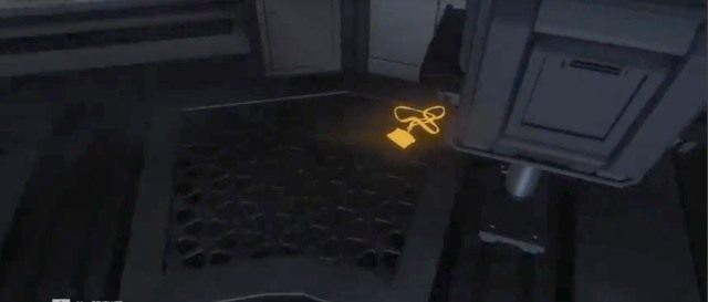 Identyfikator leży pod biurkiem obok krzesła w Wieży Scimed - Sewastopolska Wieża Scimed | Zaginione osoby i dzienniki w Obcy Izolacja - Obcy: Izolacja - poradnik do gry