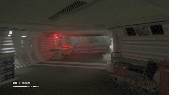 Wyjdź z gabinetu Morleya i skieruj się prosto aż dotrzesz do pierwszego możliwego zakrętu w lewo - Pomóż dr. Kuhlmanowi | Opis przejścia Obcy Izolacja - Obcy: Izolacja - poradnik do gry