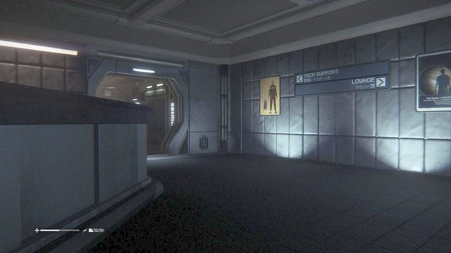 Po zabraniu kalibratora skieruj się na lewe schody - Dotrzyj do centrum łączności Seegson | Opis przejścia Obcy Izolacja - Obcy: Izolacja - poradnik do gry