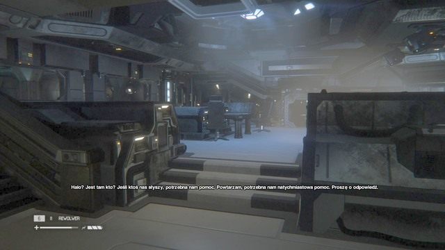 Musisz znaleźć inną konsolę żeby nawiązać kontakt ze swoim statkiem - Dostań się do pokoju łączności | Opis przejścia Obcy Izolacja - Obcy: Izolacja - poradnik do gry