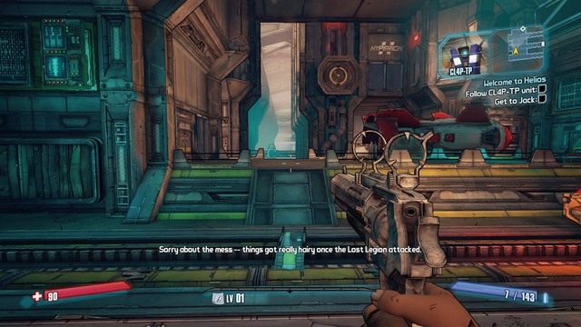 Jak tylko odzyskasz panowanie nad swoją postacią, podążaj za robotem - Welcome To Helios | Zadania główne w Borderlands The Pre-Sequel - Borderlands: The Pre-Sequel! - poradnik do gry
