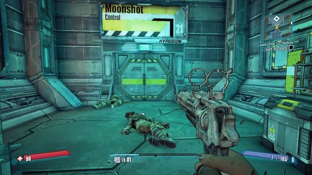 Przejdź przez drzwi, gdzie zabili CL4p-TPa i wyeliminuj przeciwników - Welcome To Helios | Zadania główne w Borderlands The Pre-Sequel - Borderlands: The Pre-Sequel! - poradnik do gry