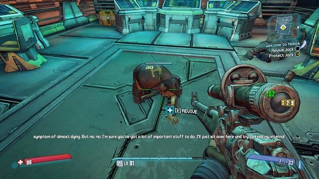 Po odzyskaniu panowania nad postacią twoim zadaniem będzie ochrona Jacka - Welcome To Helios | Zadania główne w Borderlands The Pre-Sequel - Borderlands: The Pre-Sequel! - poradnik do gry