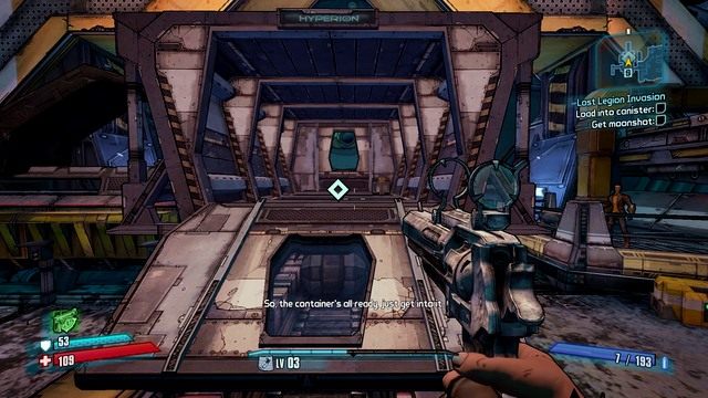 Zejdź na dół i wejdź do kontenera - Lost Legion Invasion | Zadania główne w Borderlands The Pre-Sequel - Borderlands: The Pre-Sequel! - poradnik do gry