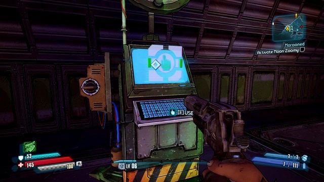 Po włożeniu klucza poczekaj na reakcje po czym wyprowadź cios wręcz (domyślnie V) - Marooned | Zadania główne w Borderlands The Pre-Sequel - Borderlands: The Pre-Sequel! - poradnik do gry