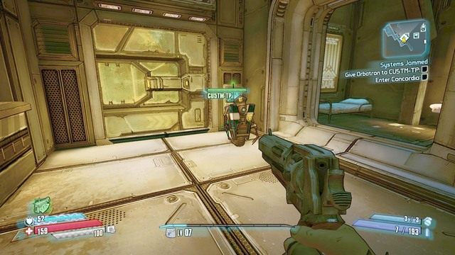 Podążaj za robotem po kolejnych odblokowanych korytarzach aż w końcu podaruj mu Orbatron - Systems Jammed | Zadania główne w Borderlands The Pre-Sequel - Borderlands: The Pre-Sequel! - poradnik do gry