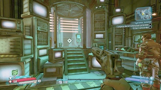 Spotkaj się z Niną w kolejnej części lokacji po czym wejdź do urządzenia odkażającego - Systems Jammed | Zadania główne w Borderlands The Pre-Sequel - Borderlands: The Pre-Sequel! - poradnik do gry
